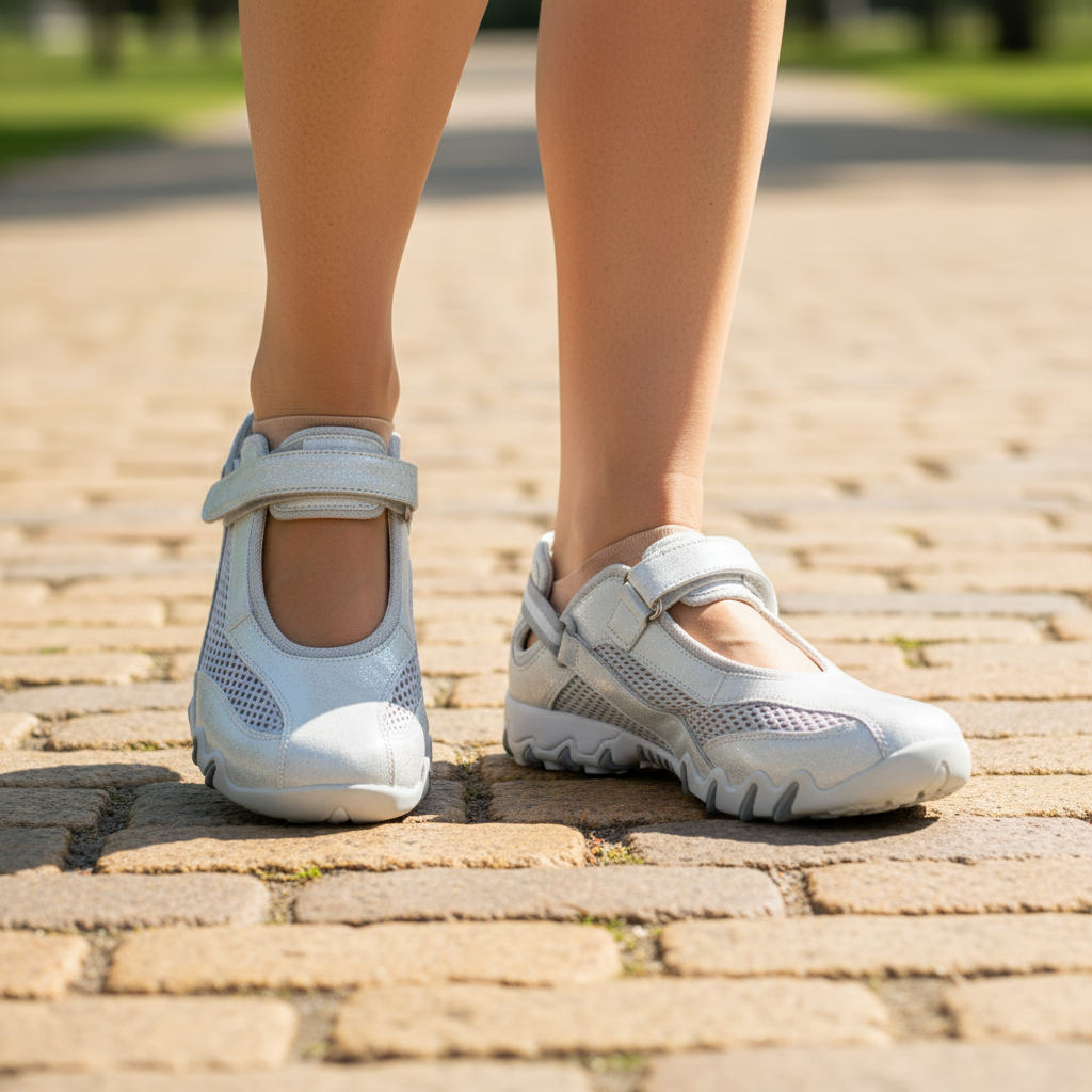 Allrounder by Mephisto Niro Grigio Argento - Lifestyle indossata