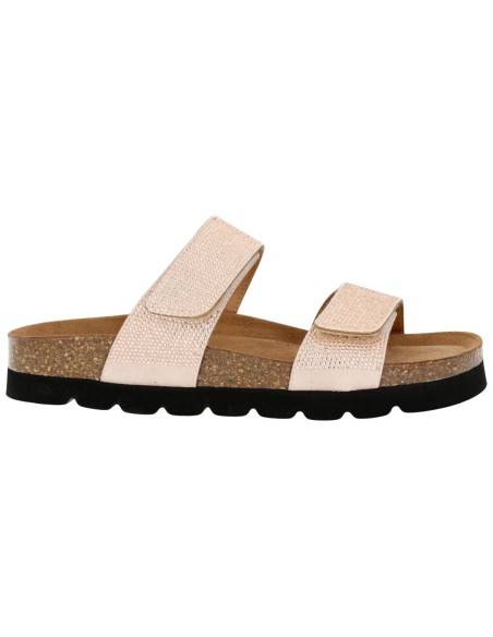 Ciabatta Sabatini S6116 Crystal Cipria – vista laterale alternativa con texture micro-cristallo