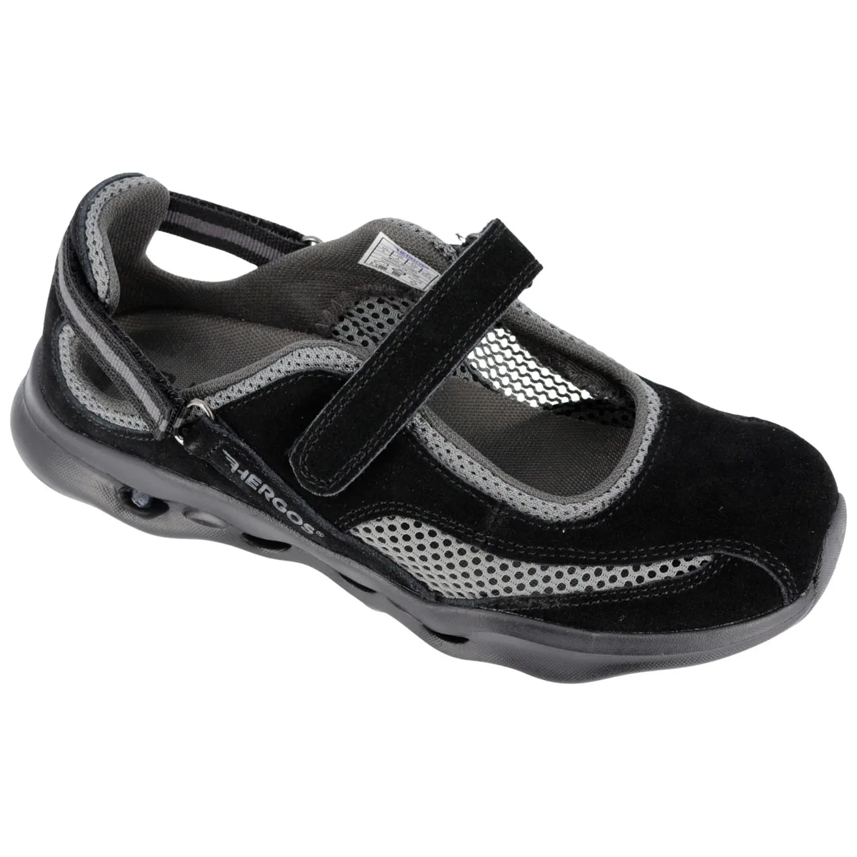 Scarpa Donna Hergos Olympia – Linea TECNA | Camoscio e Rete Nero