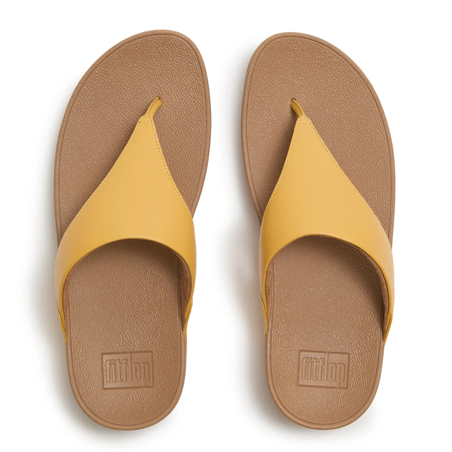 Infradito Donna FitFlop Lulu Leather Toepost - Yellow