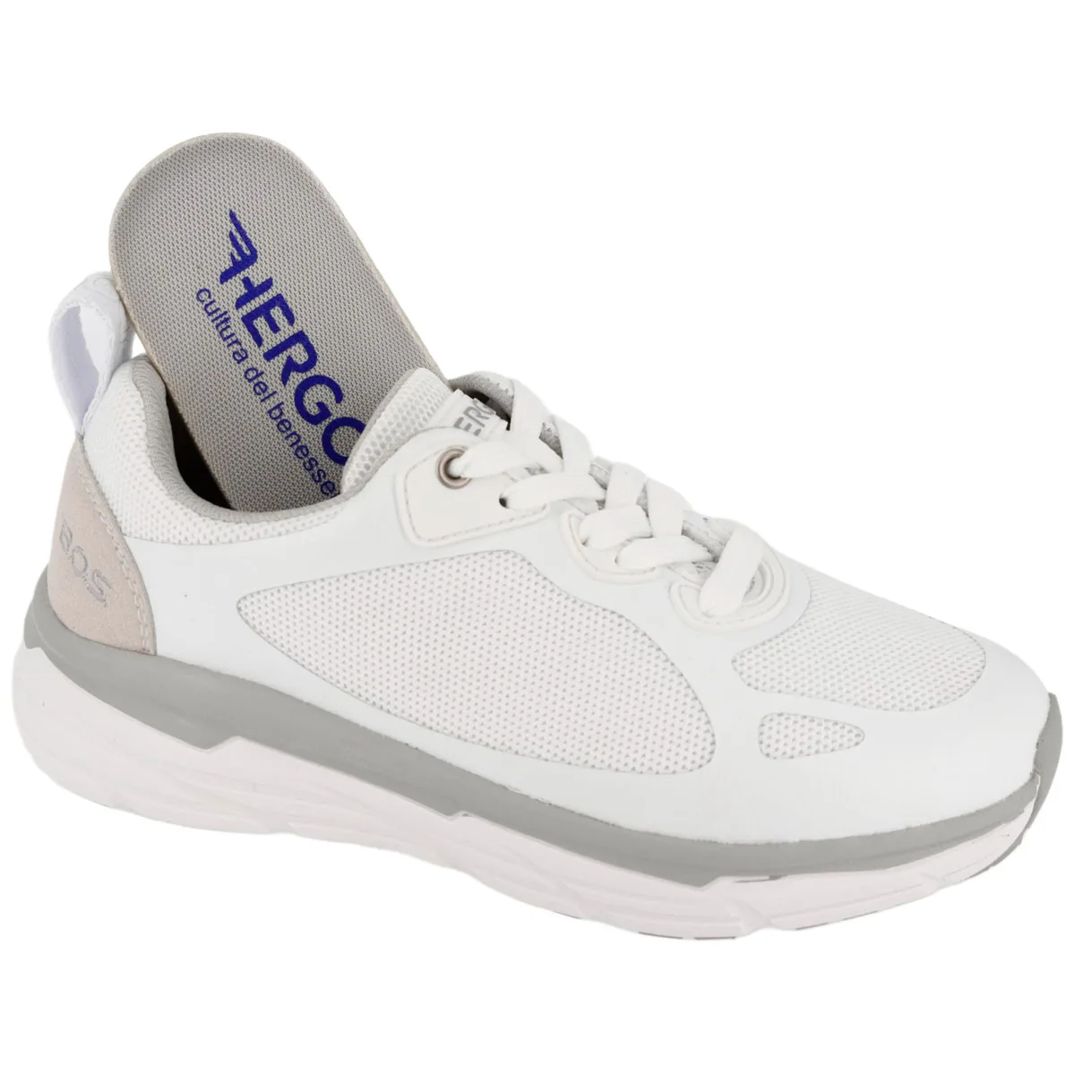 Sneaker Donna Hergos Hong Kong – Ultraleggera Tessuto Bianco | Suola Ergonomica