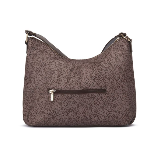 Borsa Valleverde 96704A color avana vista posteriore con tasca zip