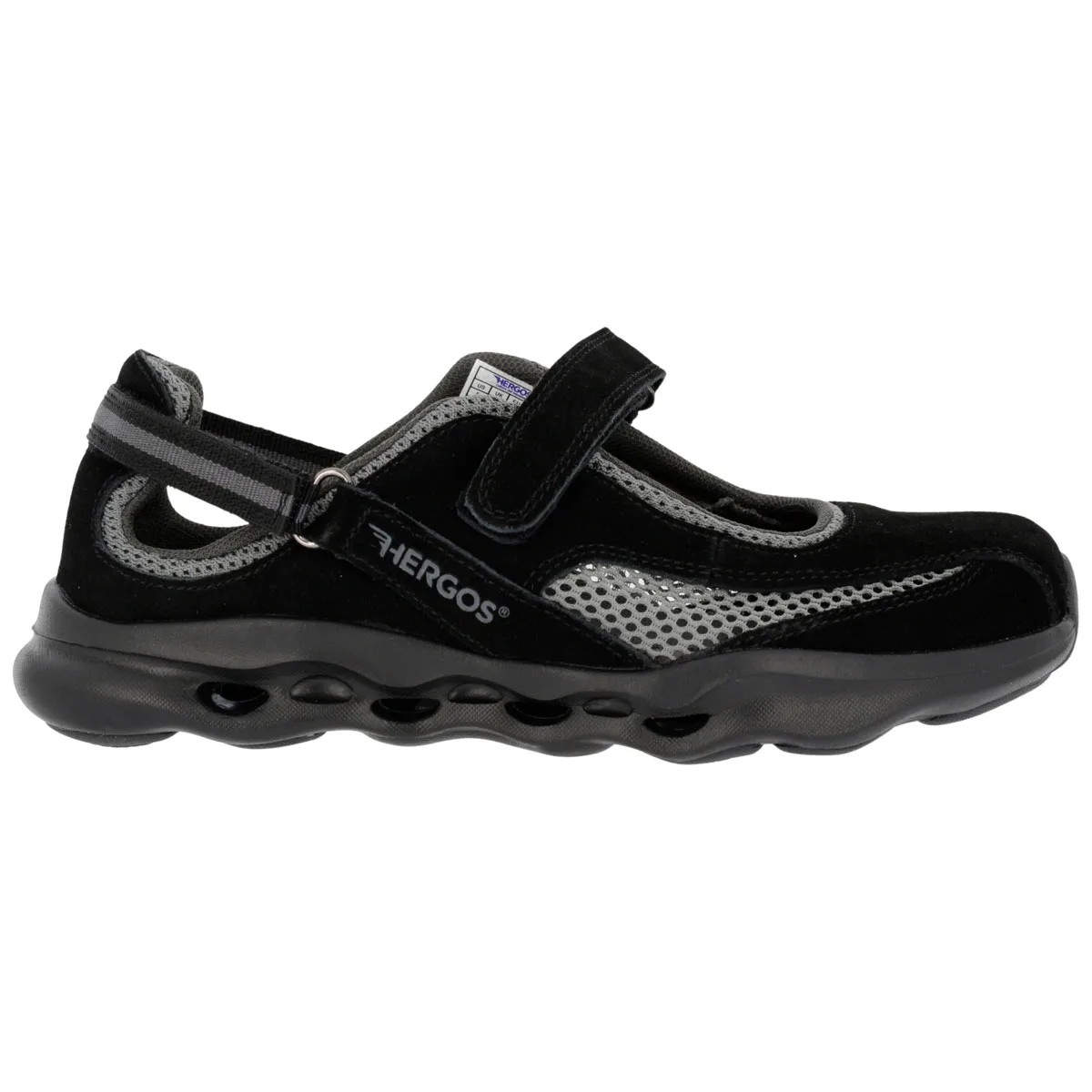 Scarpa Donna Hergos Olympia – Linea TECNA | Camoscio e Rete Nero