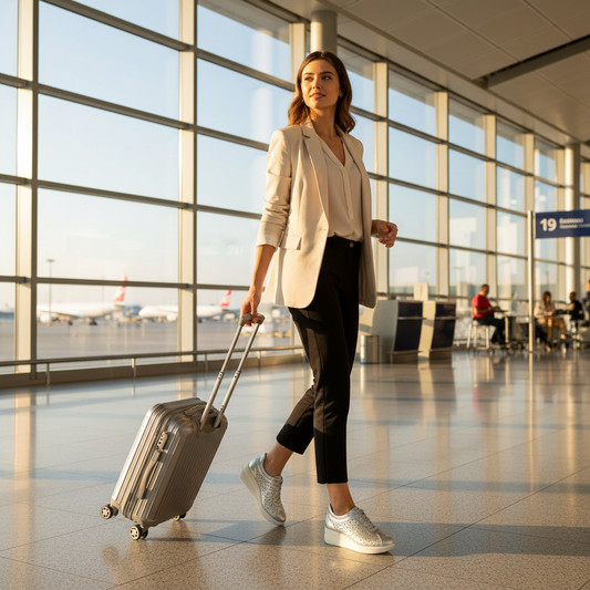 Melluso Sneakers Platform argento - aeroporto