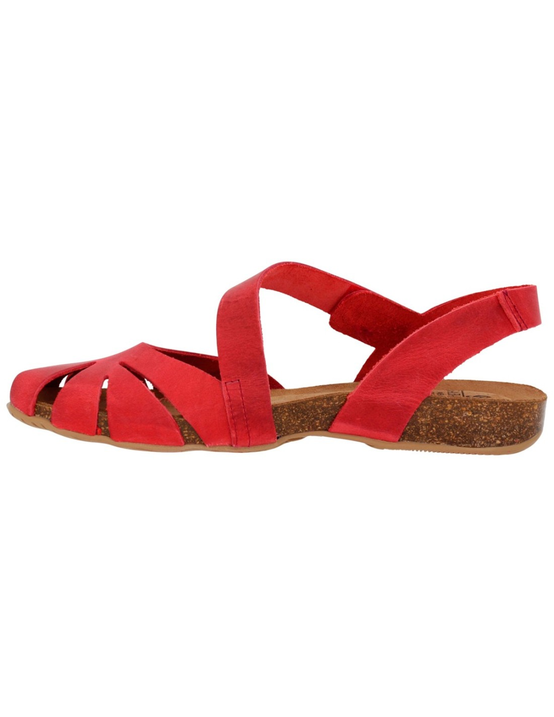 Sandali Donna Sabatini Sprinter Rosso – Pelle Nabuk con Taglio a Ventaglio e Velcro