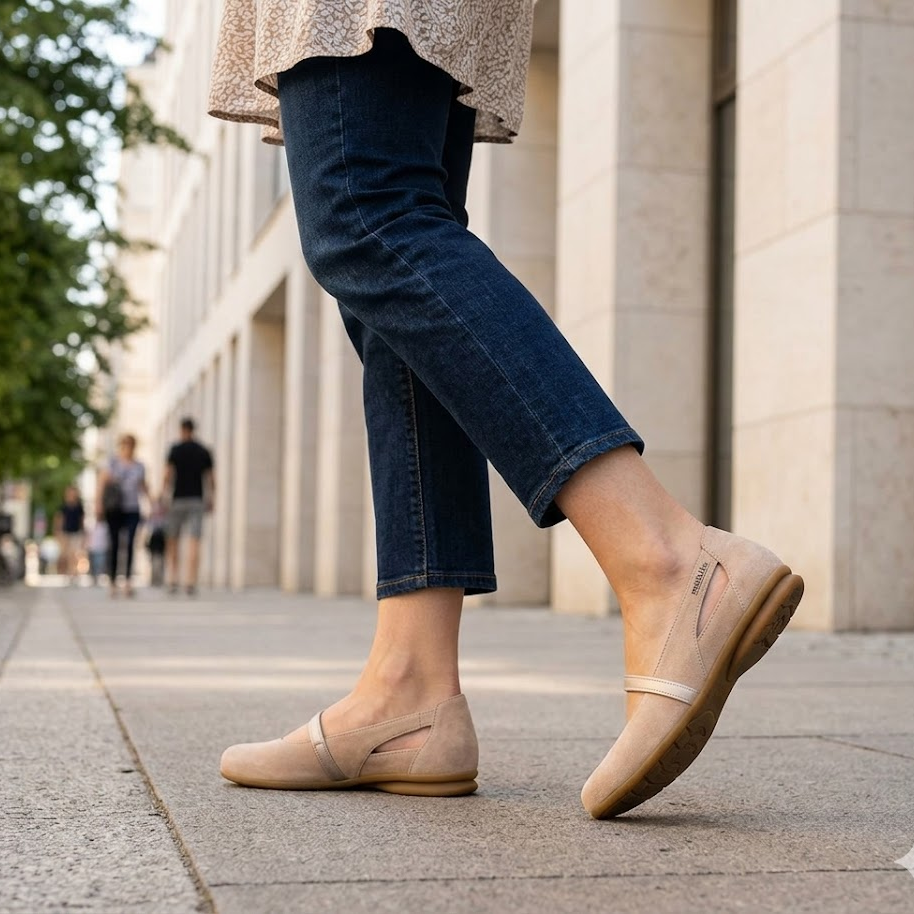 Mephisto Mobils SAMYA Ballerina Donna Beige – Plantare Estraibile e Comfort Totale