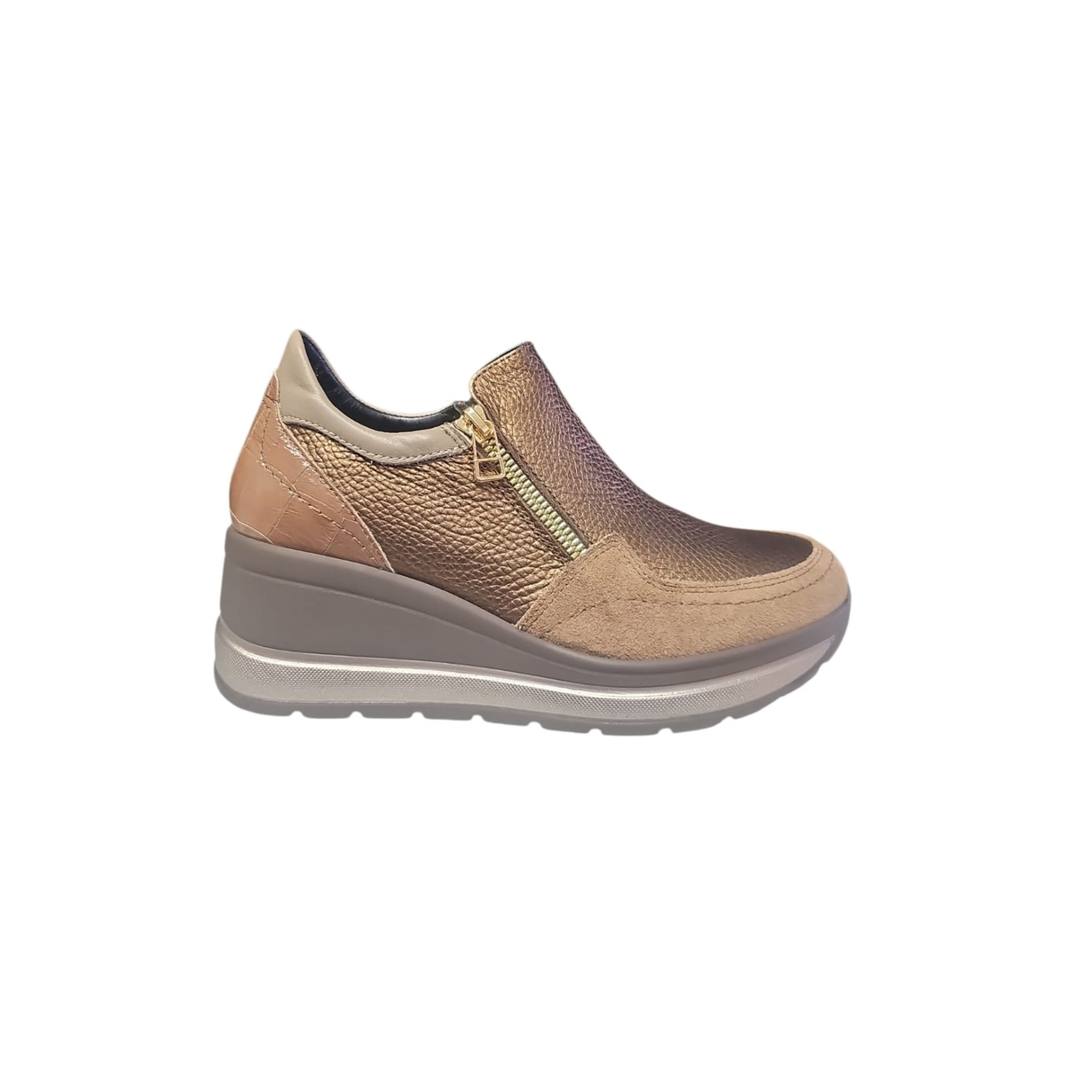 Melluso sneaker accollata donna R25568 Babysoft Sesamo
