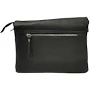 Retro della borsa nera con tasca con zip