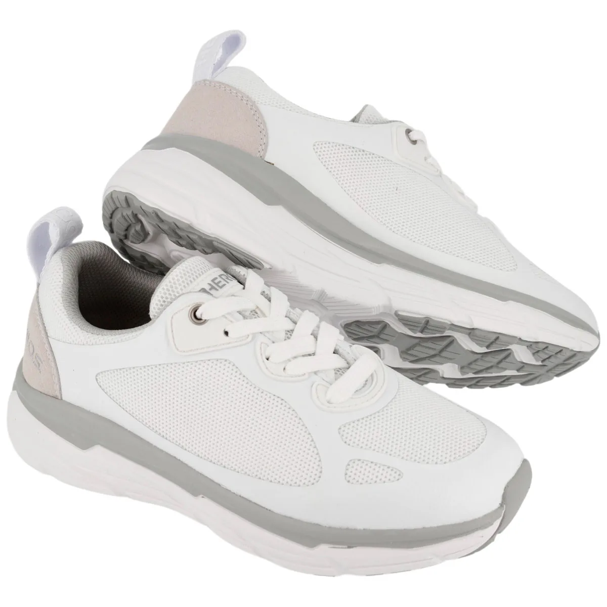 Sneaker Donna Hergos Hong Kong – Ultraleggera Tessuto Bianco | Suola Ergonomica