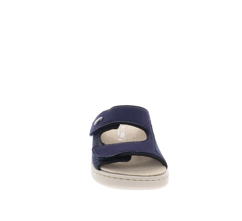 Ciabatte Donna Valleverde – Pelle e Tessuto  Blu