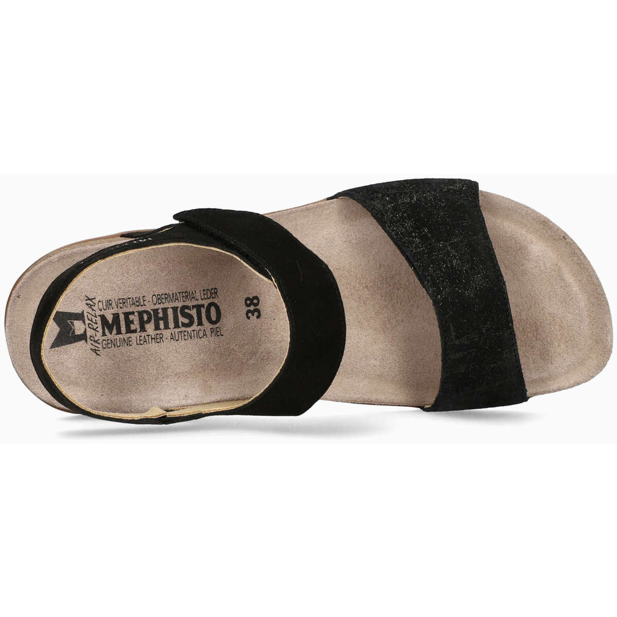 Mephisto Sandalo AGAVE Donna – Pelle Scamosciata, Tacco Piatto, Ultra Leggero