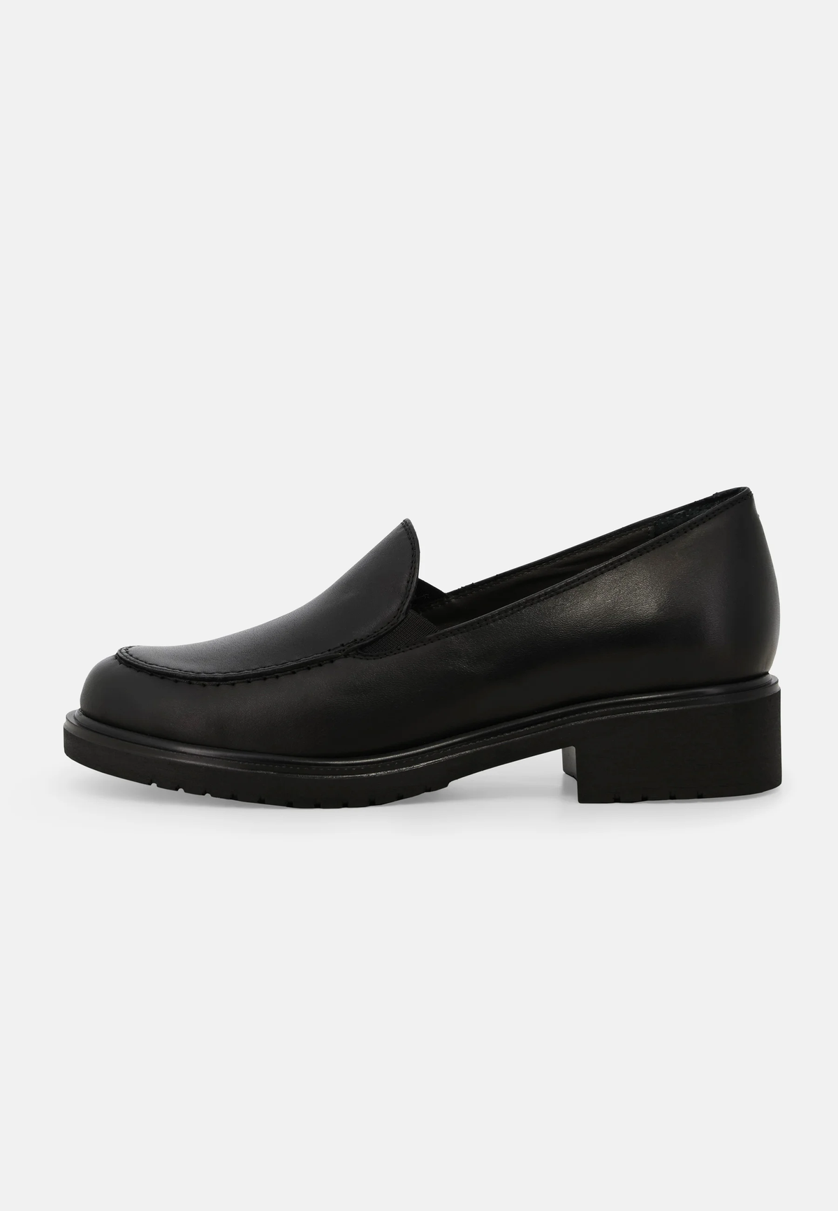 Mocassino Melluso R35525 nero, profilo con tacco largo