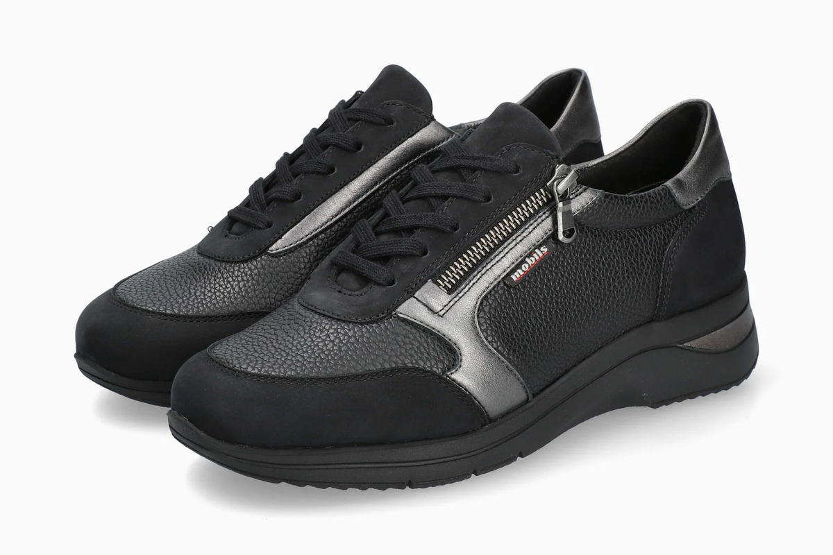 Sneaker donna Mobils by Mephisto Millena nera, vista a tre quarti