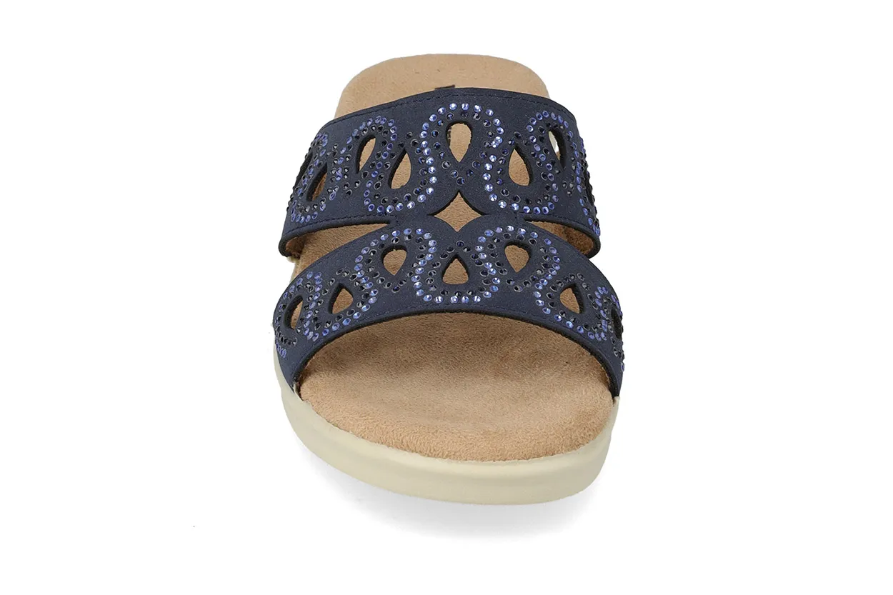 Ciabatta Donna Valleverde – Con Strass 25331  Blu