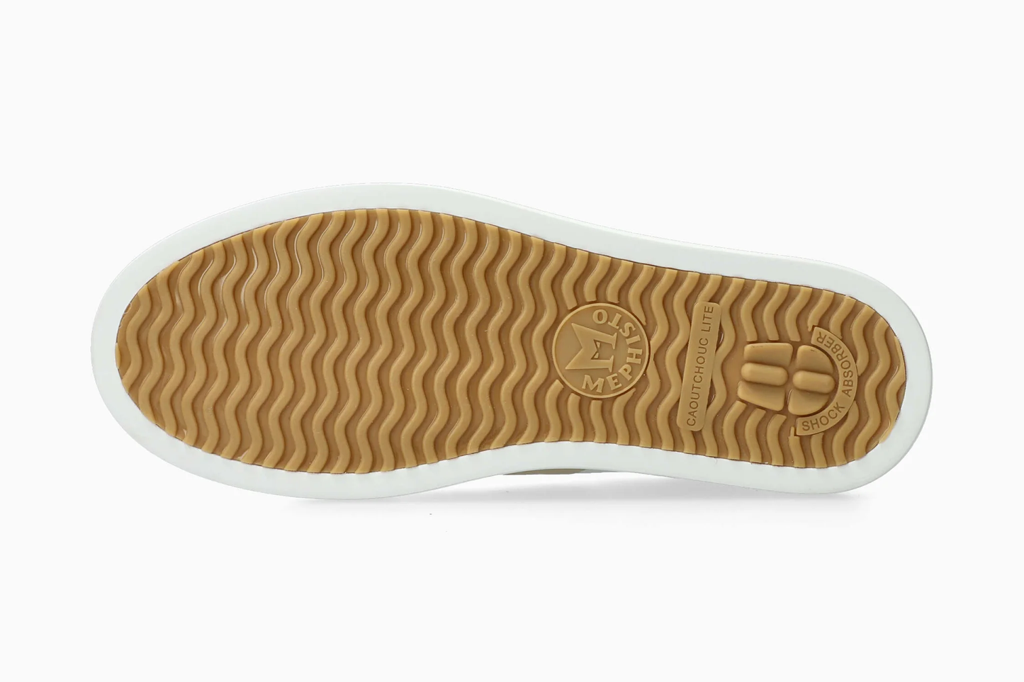 Mephisto Dayana – Sneaker Donna in Pelle Bianca con Dettagli Oro e Plantare Estraibile