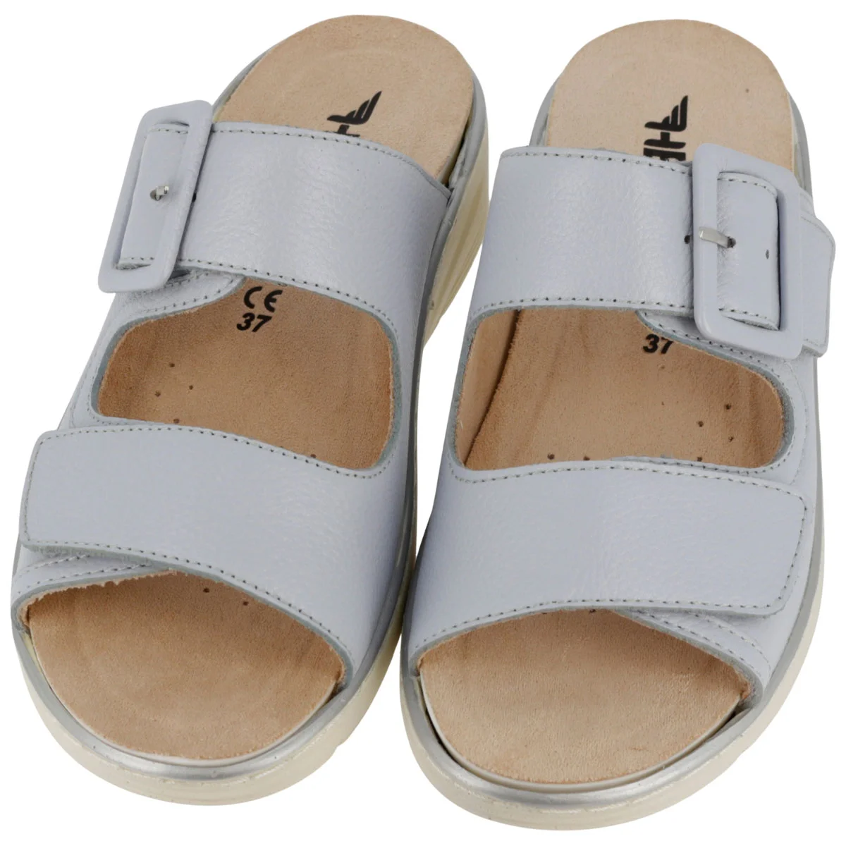 Ciabatta Donna Hergos Smart/Cielo - Plantare Estraibile Suola Antiscivolo Doppio Velcro