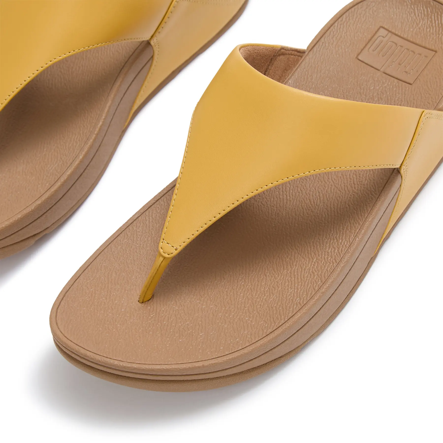 Infradito Donna FitFlop Lulu Leather Toepost - Yellow