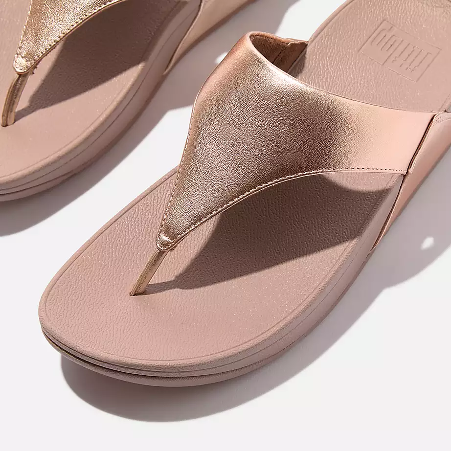 FitFlop LULU Sandali Infradito In Pelle - Rose Gold