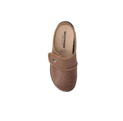 Pantofola donna Valleverde 25104 taupe, vista dall'alto