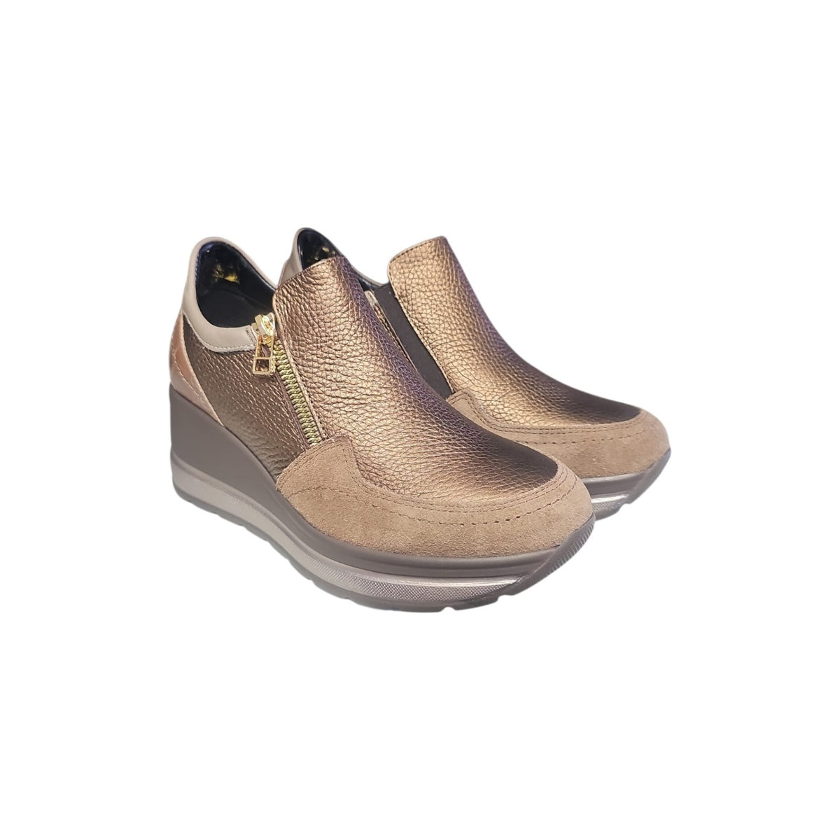 Melluso sneaker accollata donna R25568 Babysoft Sesamo