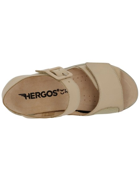 Sandalo Hergos Comfort Beige | Soletta Estraibile | Chiusura Velcro Carmen/Griselast Beige