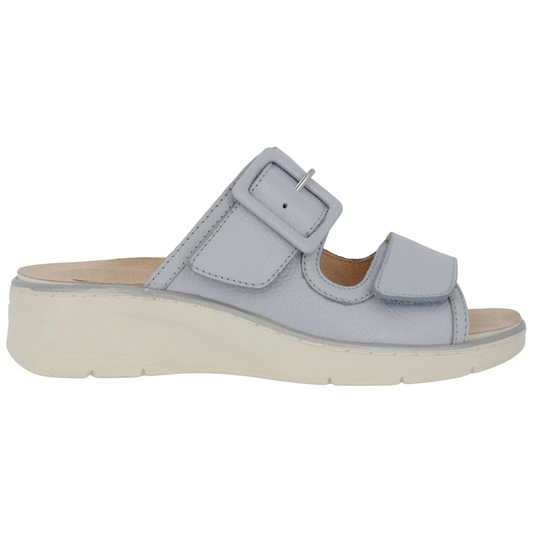 Ciabatta Donna Hergos Smart/Cielo - Plantare Estraibile Suola Antiscivolo Doppio Velcro