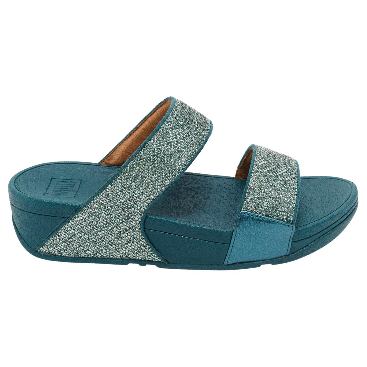 Sandali Donna FitFlop Lulu ShimmerGlitz Slide Sandal - Deep Teal