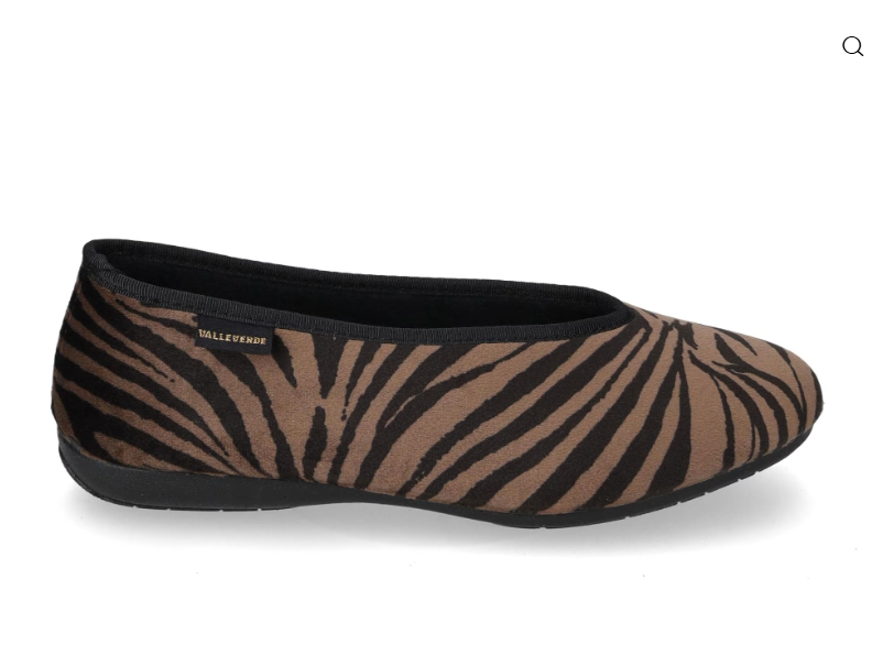 Pantofola Zebra Valleverde da donna, vista laterale