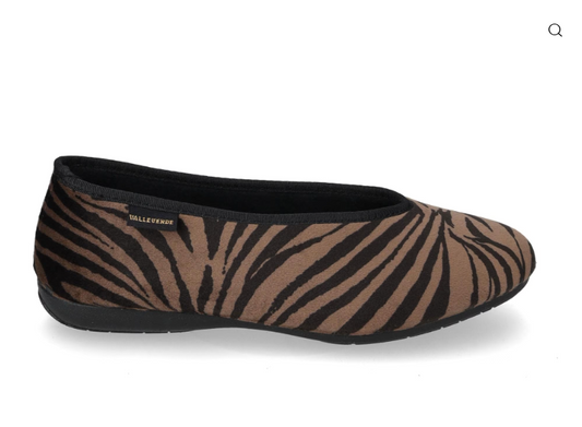 Pantofola Zebra Valleverde da donna, vista laterale