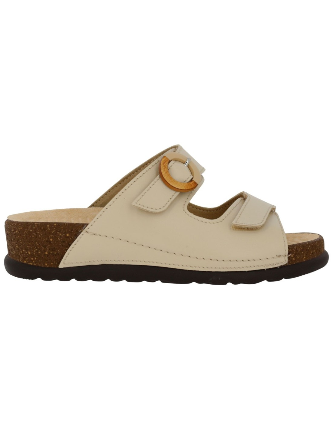 Ciabatta Hergos in pelle dal design contemporaneo e moderno - Soft Panna