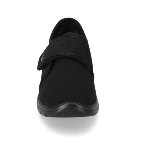 Scarpa pantofola donna Valleverde 25362 nera, vista frontale
