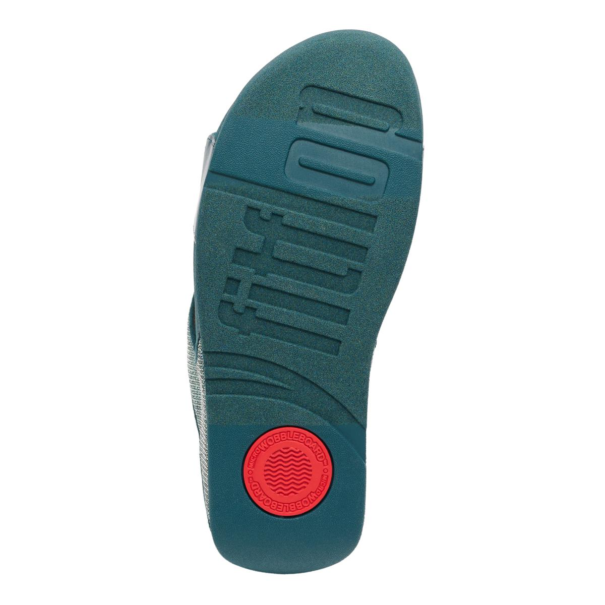 Sandali Donna FitFlop Lulu ShimmerGlitz Slide Sandal - Deep Teal
