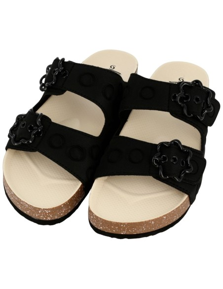 Ciabatte Sabatini donna nero doppio velcro – Memory Foam