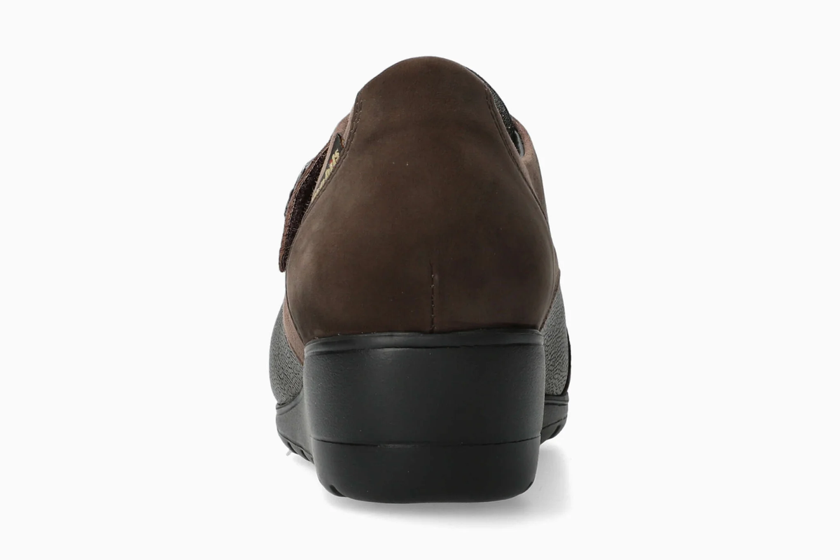 Scarpa donna Mobils by Mephisto Branda Dark Oak con zeppa, vista posteriore