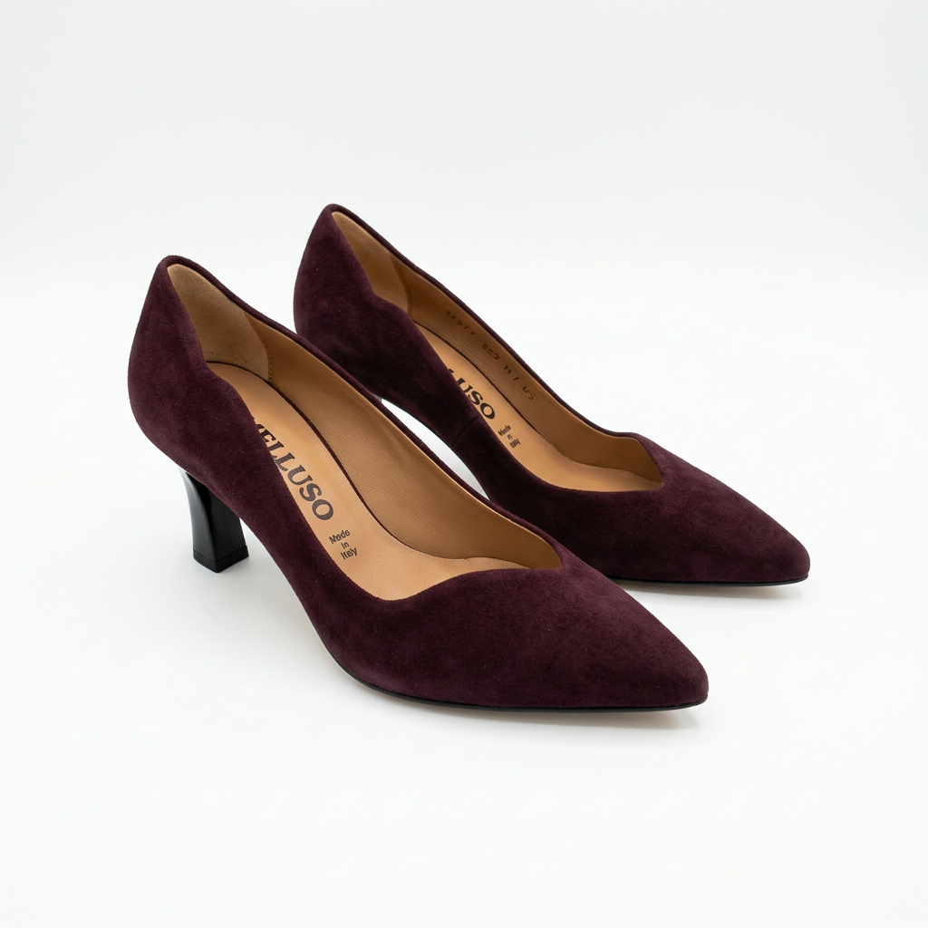 Décolleté Melluso D5210 bordeaux, coppia a tre quarti