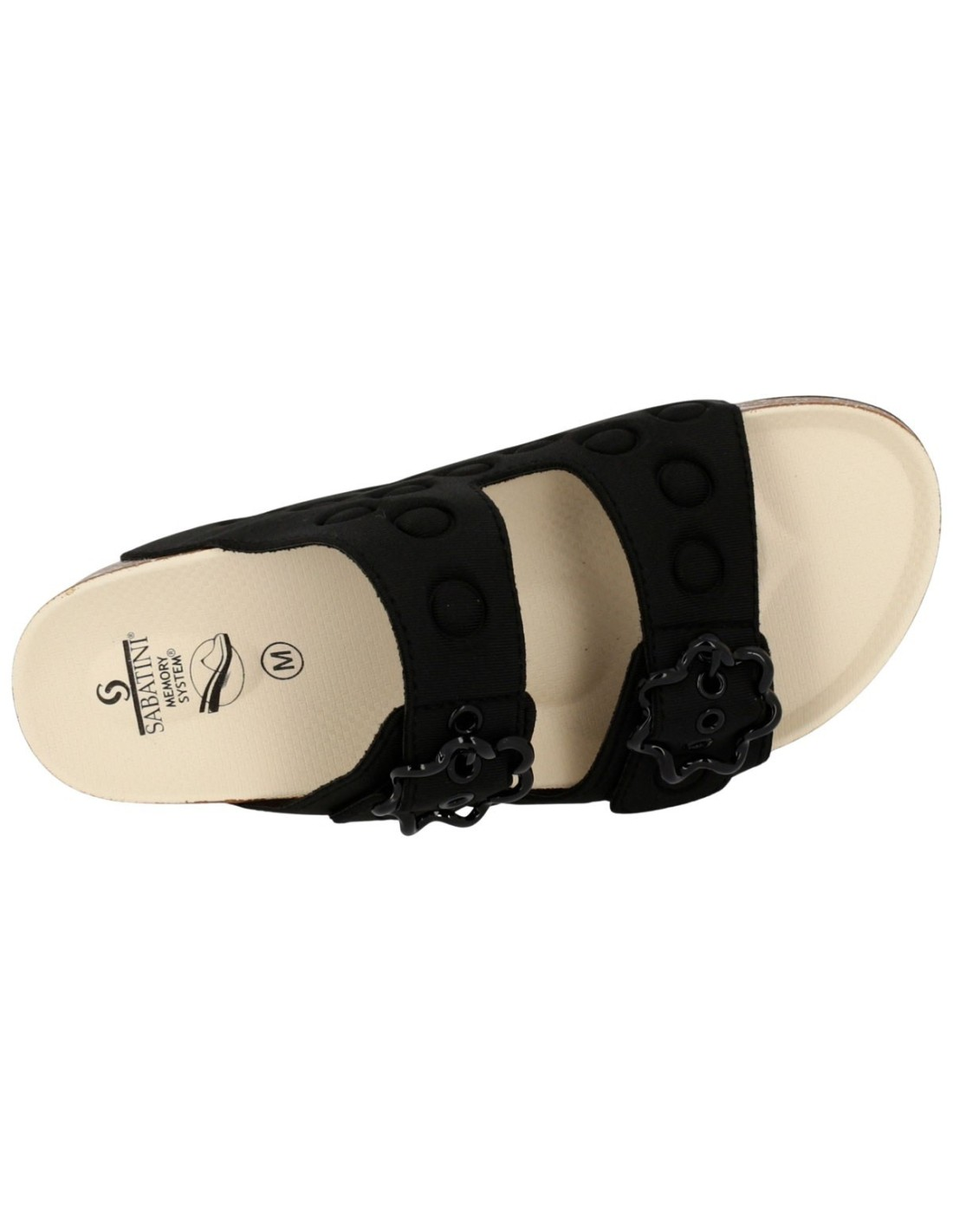 Ciabatte Sabatini donna nero doppio velcro – Memory Foam