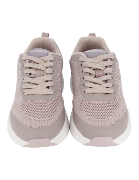 Hergos H3800 Shanghai sneaker donna rosa - vista laterale con plantare estraibile