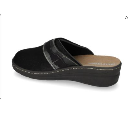 Pantofola donna Valleverde 56500-2 nera, vista laterale opposta