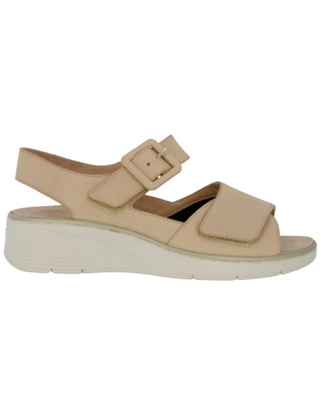 Sandalo Hergos Comfort Beige | Soletta Estraibile | Chiusura Velcro Carmen/Griselast Beige