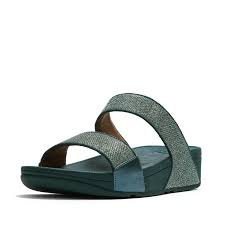 Sandali Donna FitFlop Lulu ShimmerGlitz Slide Sandal - Deep Teal