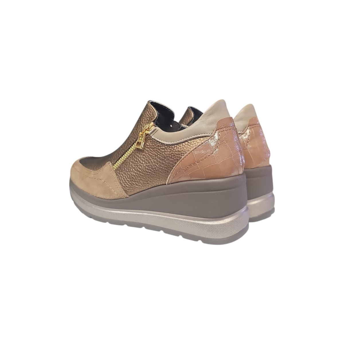 Melluso sneaker accollata donna R25568 Babysoft Sesamo