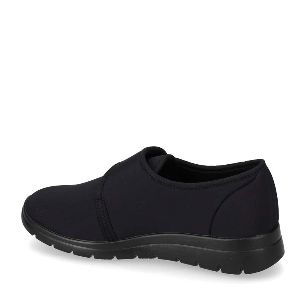 Pantofola Donna Valleverde con Strappo – Tessuto Elasticizzato 25351 Nero