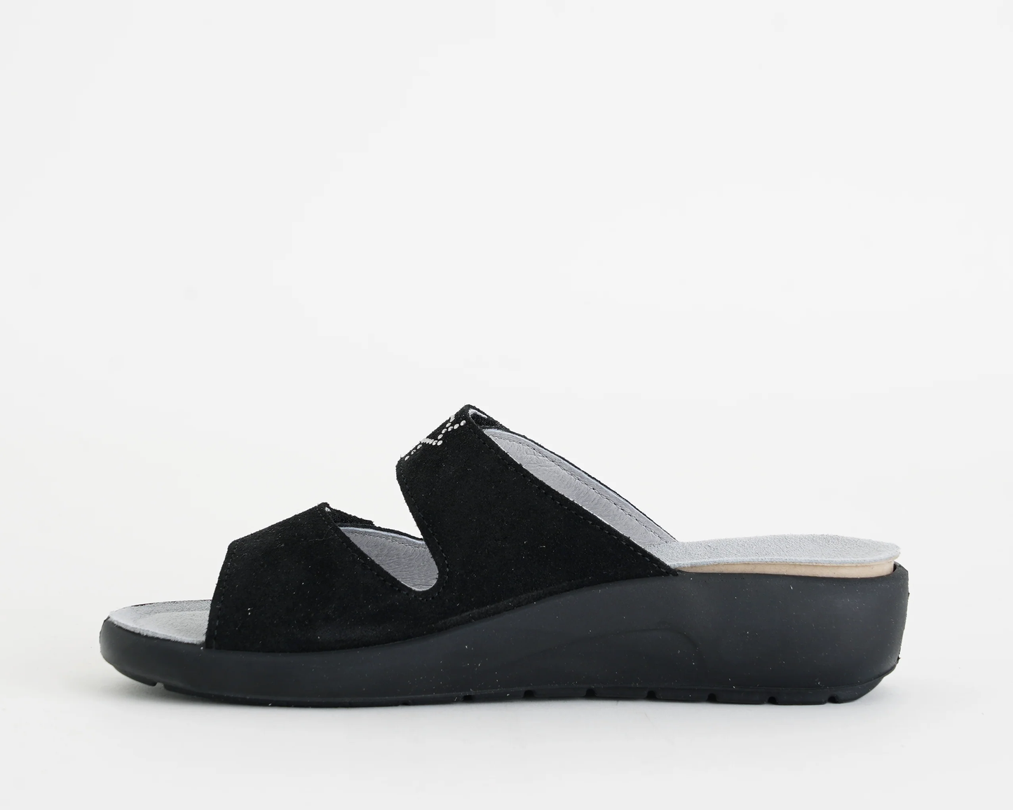 Ciabatta Melluso Donna Due Fasce Velcro Nero