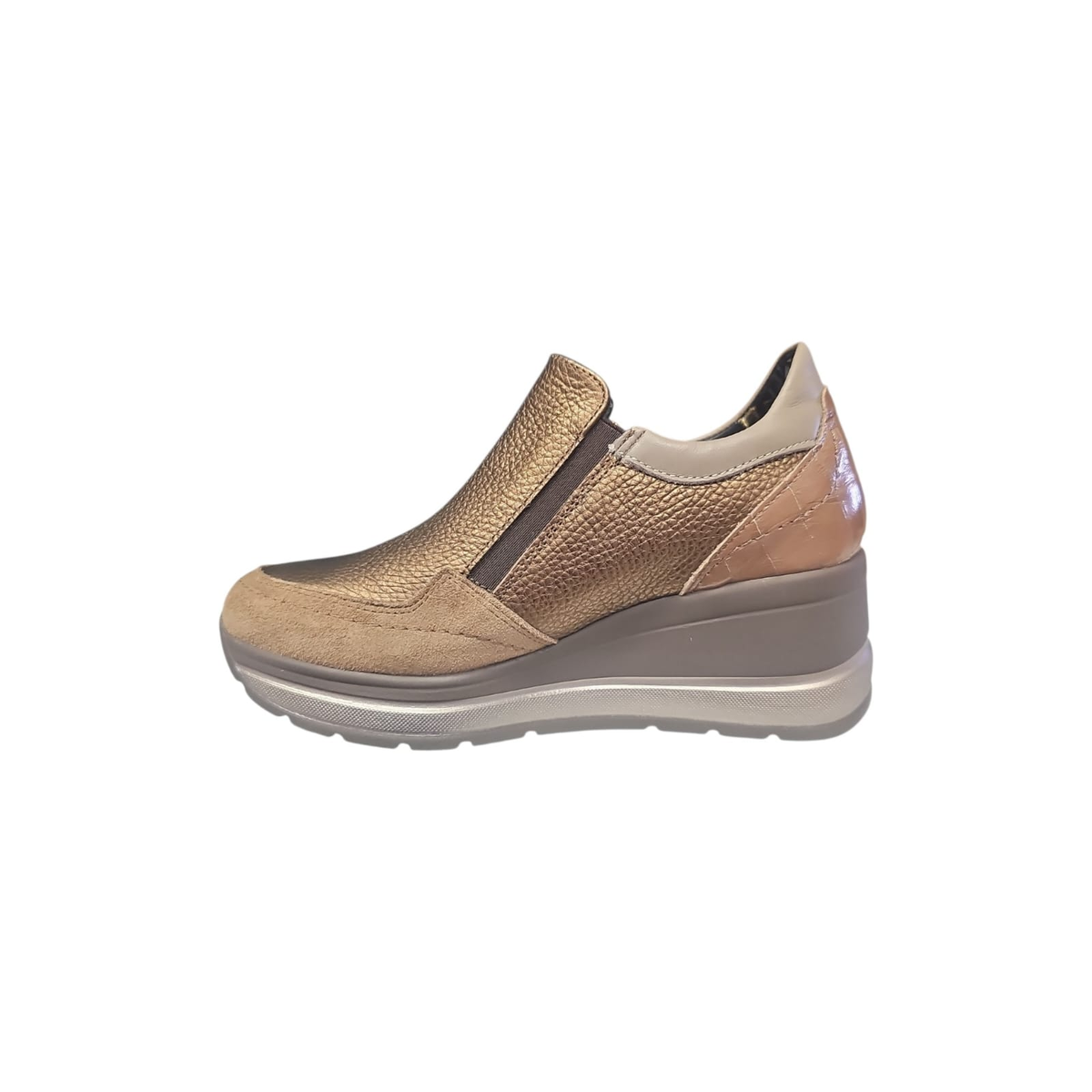 Melluso sneaker accollata donna R25568 Babysoft Sesamo