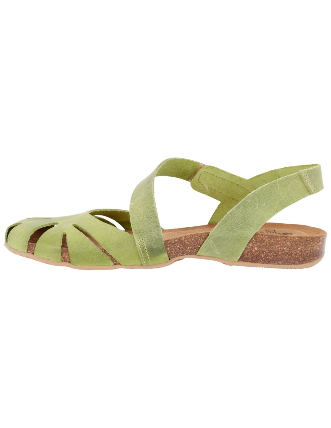 Sandali Donna Sabatini Sprinter Verde Lime – Pelle Nabuk con Taglio a Ventaglio e Velcro