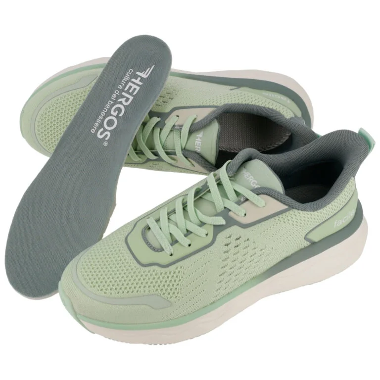Hergos H3840 – Sneaker Comfort Ultraleggera con Plantare Estraibile | Verde Menta
