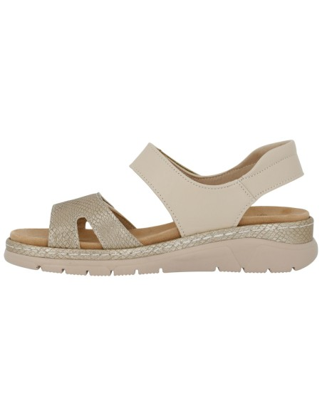 Sandalo Sabatini S1762 Platino Panna – vista laterale sinistra con velcro caviglia