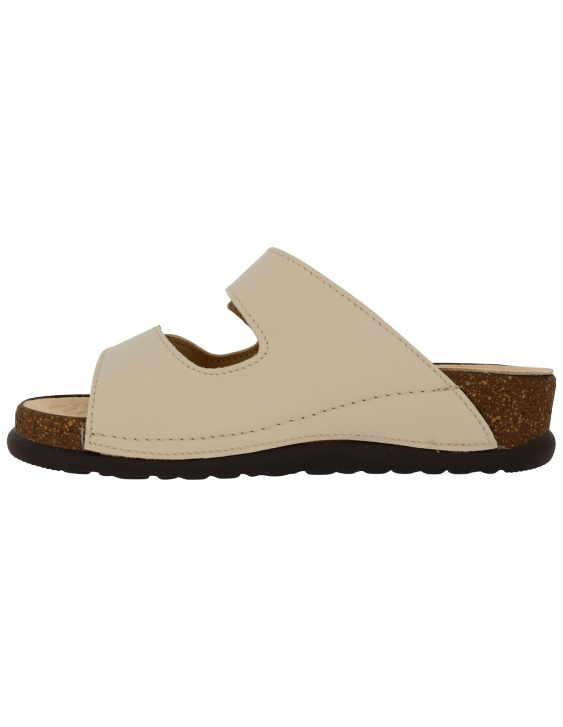 Ciabatta Hergos in pelle dal design contemporaneo e moderno - Soft Panna