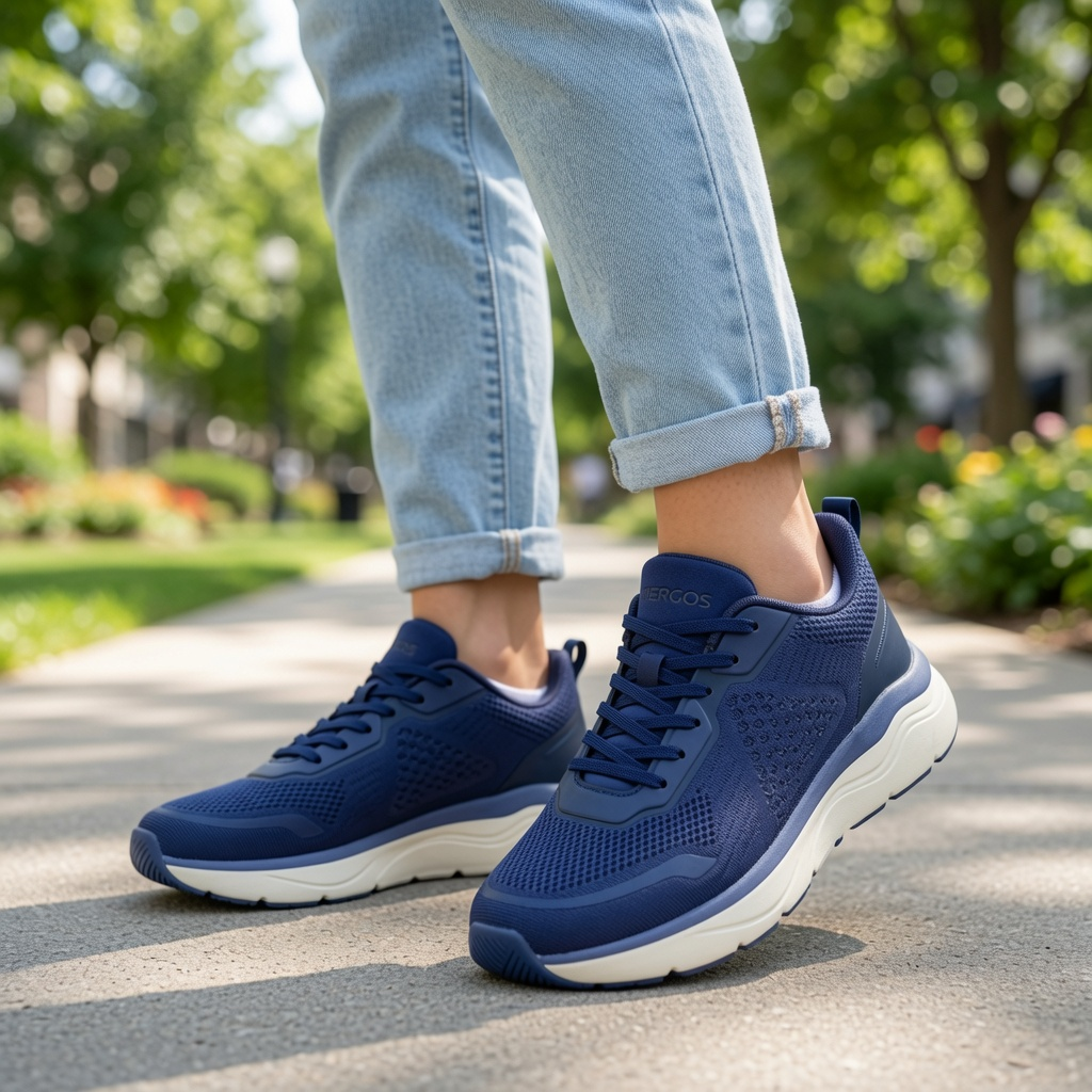 Hergos H3840 – Sneaker Comfort Ultraleggera con Plantare Estraibile | Blu