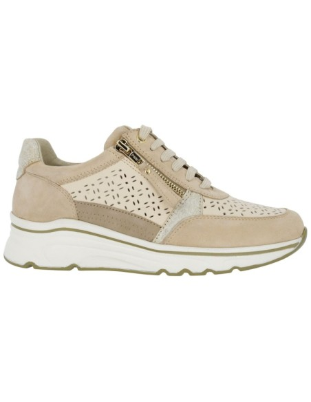 Sneaker Sabatini S6020 Sabbia – vista laterale sinistra con suola wedge poliuretano